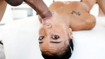 Ameena Loves Spit On Her Face and Cock Down Her Throat